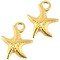 Starfish Pendant. Gold 13x16mm.