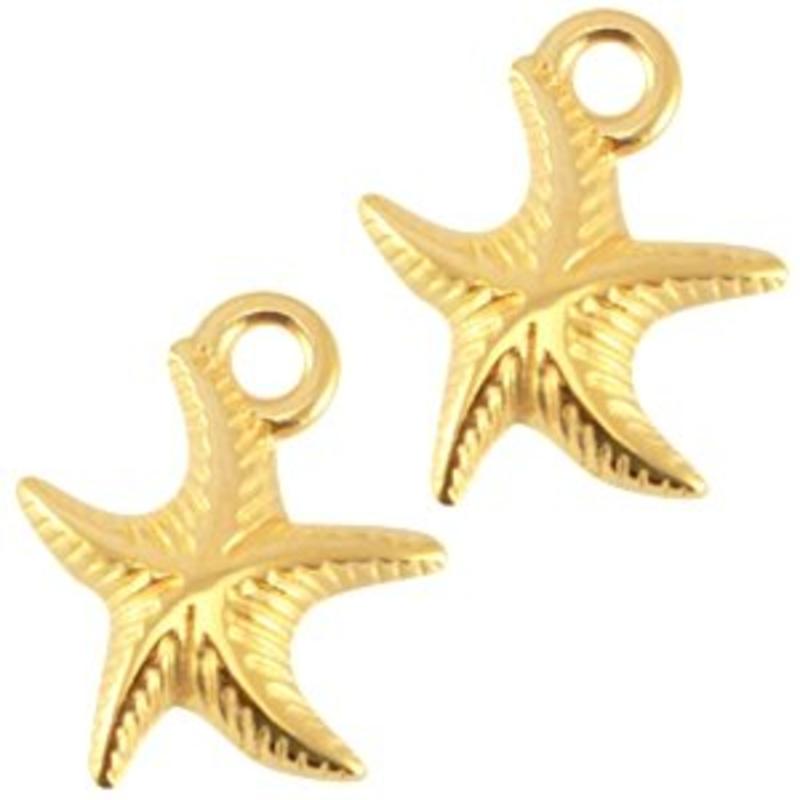 Starfish-Anhänger. Gold 13x16mm.