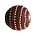 String Bead. 20mm. Reddish brown with silver. big hole