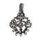 Metal openwork pendant 44 x 28mm. Silver-colored