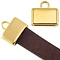 End cap. 12x13mm. For leather 10x2mm. Golden