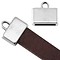 End cap. 12x13mm. For leather 10x2mm. Silver-colored