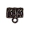 Metalen kraal met oog. 12x13mm. Groot rijggat Zilverkleurig.