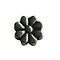 Metallperle Blume flach. 11mm. Silber.