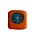 Glasperlen-Fantasie orange Quadrat flach 13mm.
