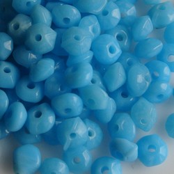 Glaskraaltje angular 5x2mm rondelle. Aqua. 100 pieces for.