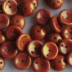 Piggy beads bronze Orange 25 pieces for