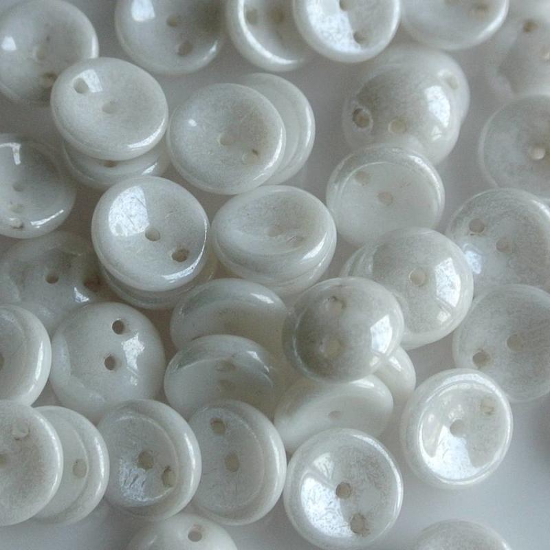 Piggy beads White luster for 25 pieces