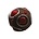 Kashmiribead. 15mm. Bruin/Oranje. met groot gat.