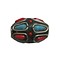 Kashmiribead 13x22mm. Rot blau mit großen Loch. Oval