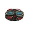 Kashmiribead 13x22mm. Rot blau mit großen Loch. Oval