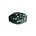 Kashmiribead 13x20mm. Zwart blauw met groot gat. Ovaal