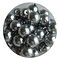 Glass Pearl 8mm light gray 100 pieces