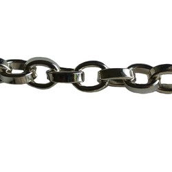 Chain. Grove links. 10x15mm. Silver. 1 meter