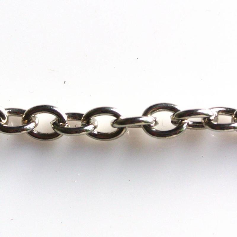 Silver chain. 8,8x11,2mm. 1 meter