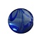 Glass bead. 13mm, round pastel-shaped, cobalt blue with fantasy motif 5 pieces