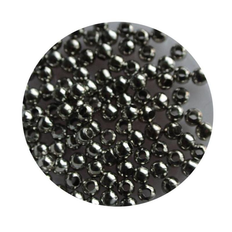 Metal bead round. 3mm. Silver. bag of 100 pieces