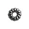 Metal bead spacer. 2x10mm. Silver.