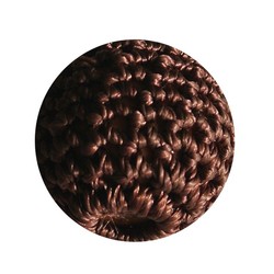 Crocheted bead brown