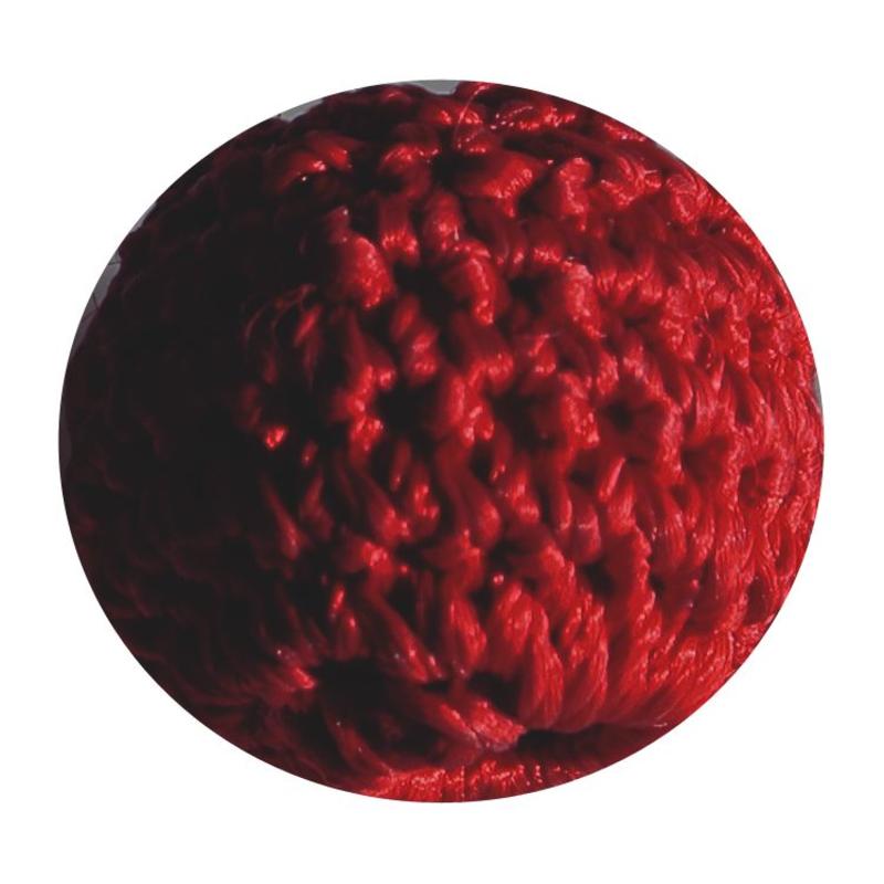 Crocheted bead red 17mm