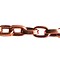 Chain. Grove links. 10x15mm. Red Copper Color. 1 meter