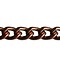 Gourmet chain links. 10x7mm. Red Copper Color. 1 meter