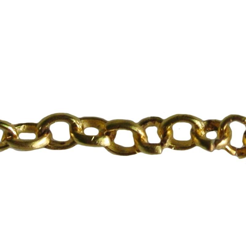 Gold-colored chain. 4x3,5mm. 1 meter