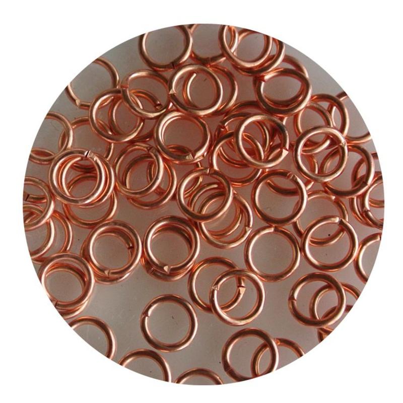 Aanbuigringetjes. 5mm. Coppery. bag of 100 pieces for