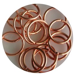 Aanbuigringetjes. 12mm. Coppery. bag with 10 pieces for