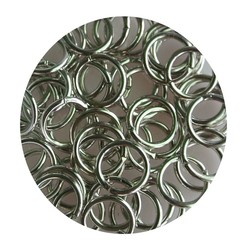 Aanbuigringetjes. 8mm. Silver. bag of 100 pieces for