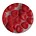 Petal Bead. 8x7mm. Red opal mat