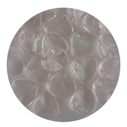 Petal Bead. 8x7mm. Transparant rosaline