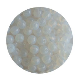 White Opal Glaskraal 4mm Rond 100 stuks voor