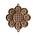 Spacer Flower. Two eyes. 25x28mm. Gold.