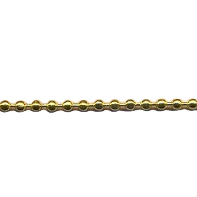 Ball Chain Ketting 2mm. Goudkleurig per 0.50 meter