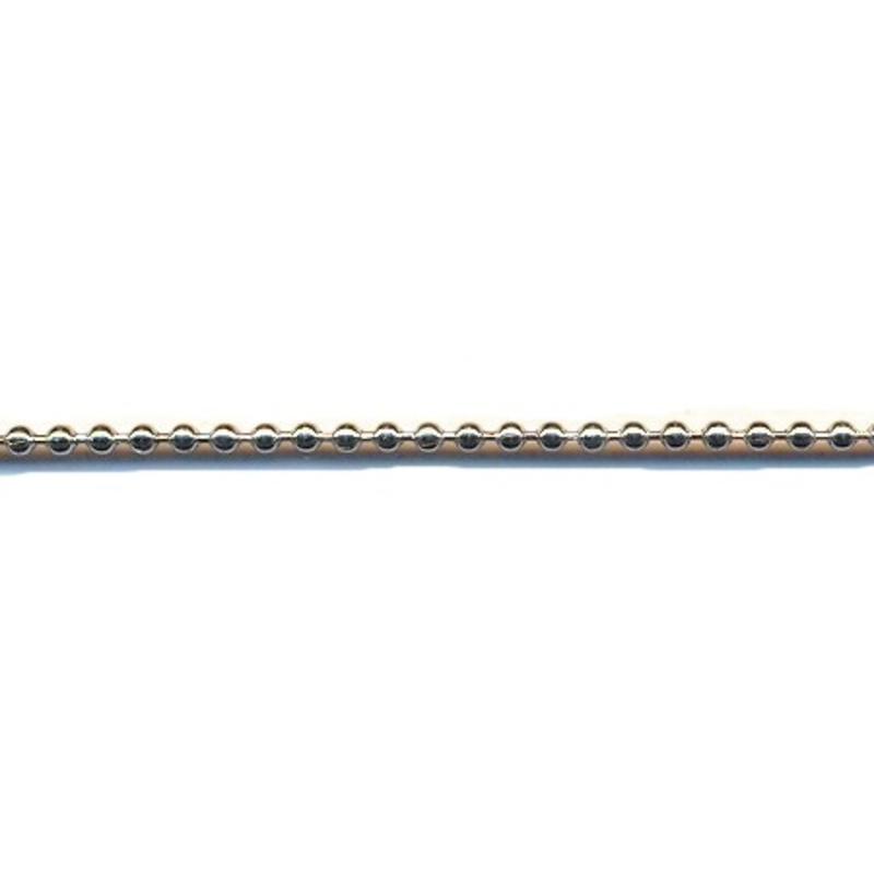 Ball Chain Ketting 2mm. Zilverkleurig per 0.50 meter