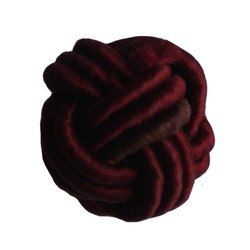 Bead-Knopf bordeaux Satinband 18mm