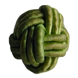 Bead Button green Satin Cord 18mm