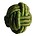 Bead-Knopf grünen Satin Cord 18mm