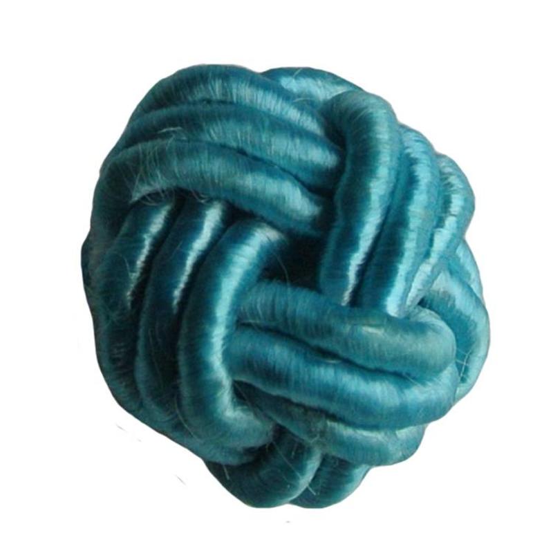Bead Chinese knot of blue satin cord 18mm