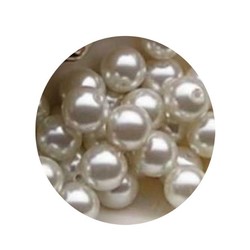 Glass Pearl White 8mm apiece for