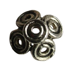 Kraalkap circles 15mm. Silver-colored