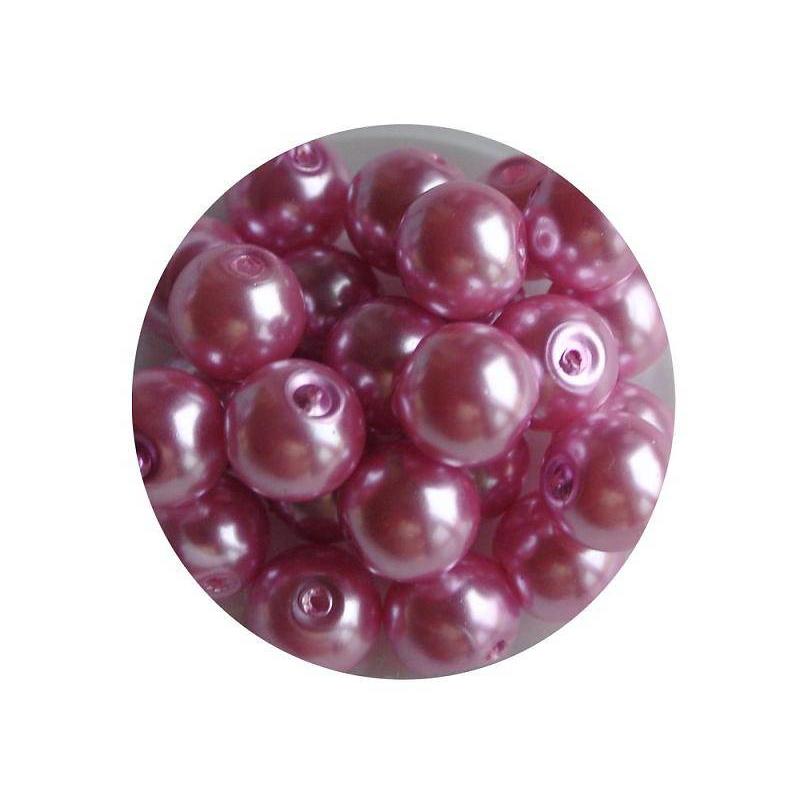 Glass Pearl 6mm pink 100 pieces