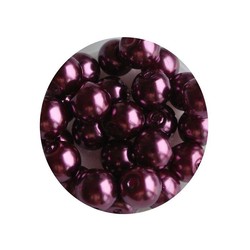 Glass Pearl 6mm purple 100 pcs