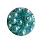 Glass bead aqua blue 6mm 100 pcs