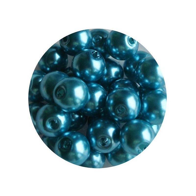 Glass Pearl 6mm indicolite 100 pieces