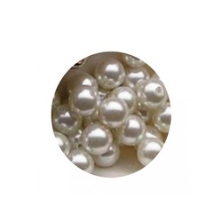 Glass Pearl White 6mm 100 pcs