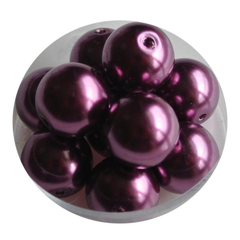 Glass bead 12mm Purple