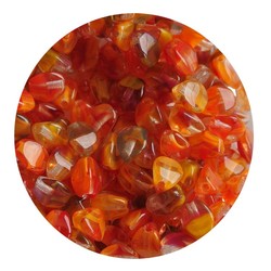 Pinch Bead. 3x5mm. Crystal Orange