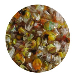 Pinch Bead. 3x5mm. Crystal Herfstkleuren